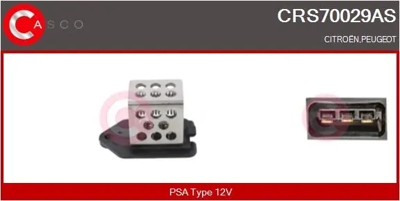 Elektriline takistus, elektrimootor, jahutusventilaator CASCO CRS70029AS