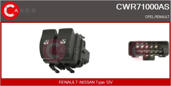 Lüliti, aknatõstuk CASCO CWR71000AS