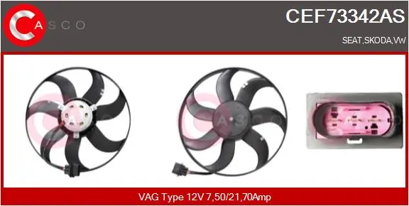 Ventilaator, mootorijahutus CASCO CEF73342AS
