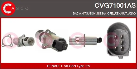 EGR-klapp CASCO CVG71001AS