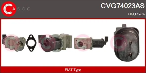 EGR-klapp CASCO CVG74023AS