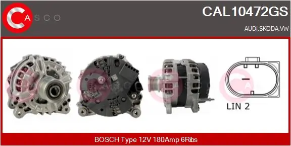 Generaator CASCO CAL10472GS
