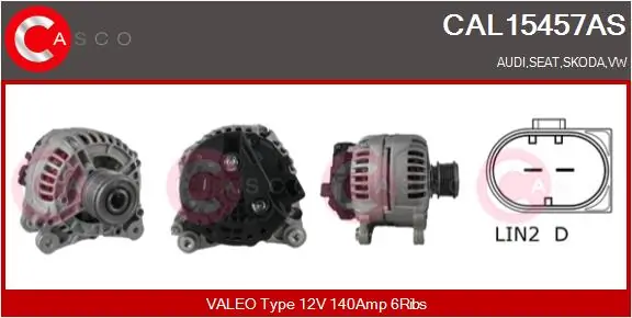 Generaator CASCO CAL15457AS