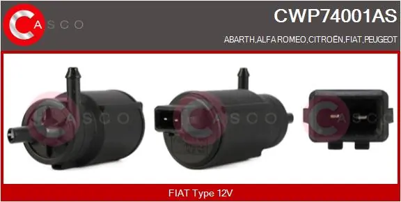Klaasipesuvee pump, klaasipuhastus CASCO CWP74001AS
