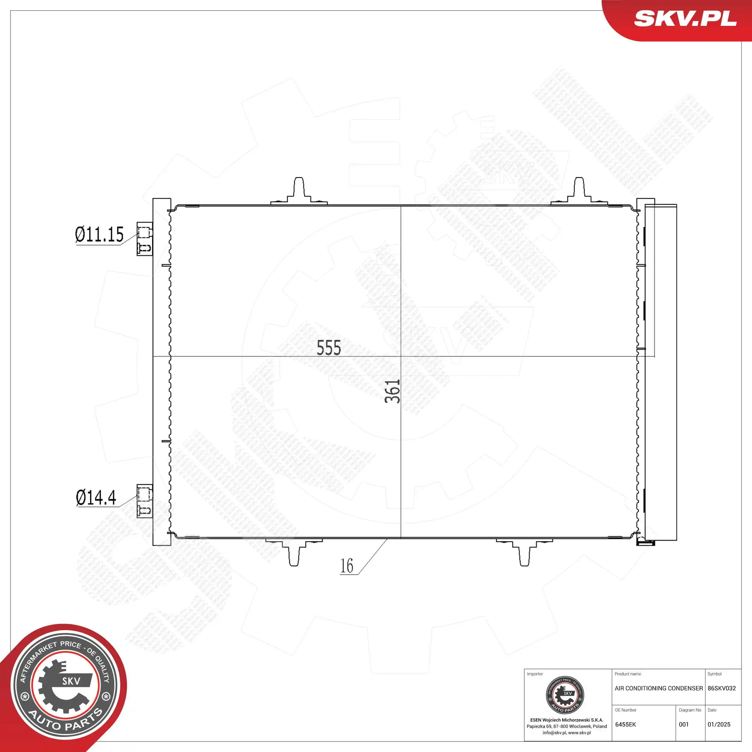 Kondensaator, kliimaseade ESEN SKV 86SKV032