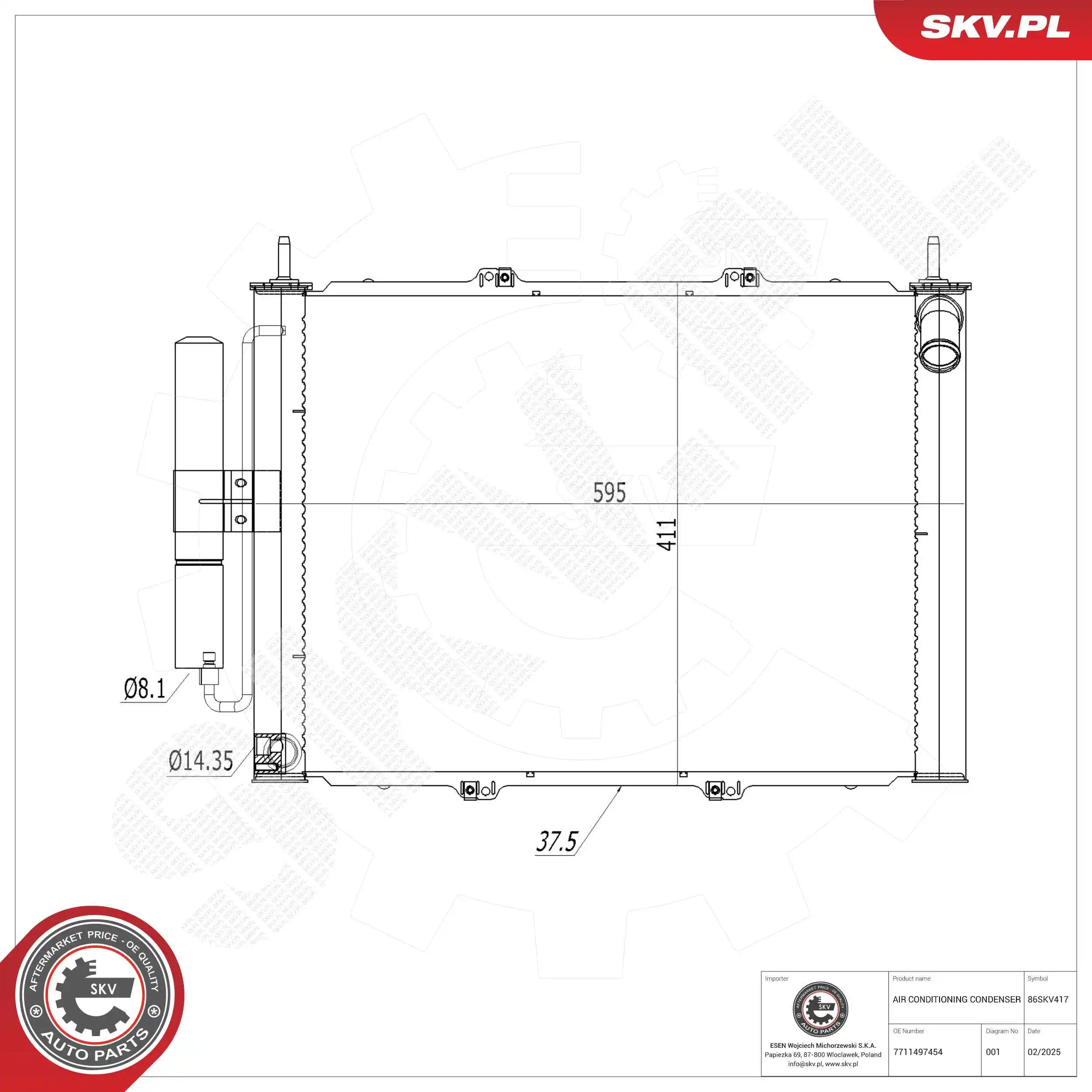Kondensaator, kliimaseade ESEN SKV 86SKV417