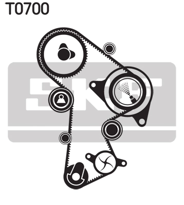 Veepump + hammasrihmakomplekt SKF VKMC 01148-2