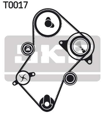 Veepump + hammasrihmakomplekt SKF VKMC 03244