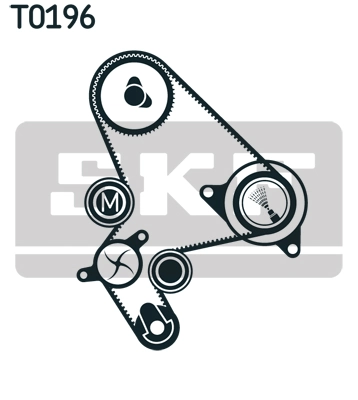 Veepump + hammasrihmakomplekt SKF VKMC 03265