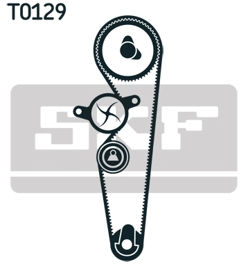 Veepump + hammasrihmakomplekt SKF VKMC 02215-2