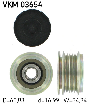 Generaatori vabakäik SKF VKM 03654