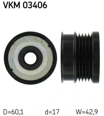 Generaatori vabakäik SKF VKM 03406