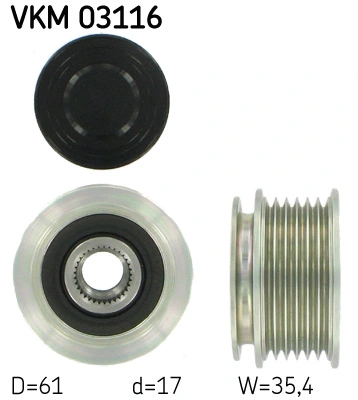 Generaatori vabakäik SKF VKM 03116