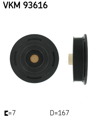 Rihmaratas, väntvõll SKF VKM 93616