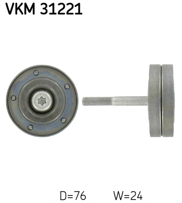 Seade-/juhtrull, soonrihm SKF VKM 31221
