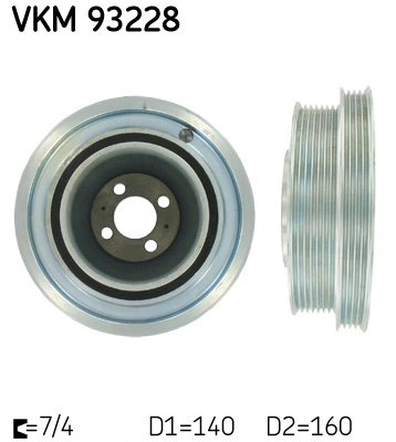 Rihmaratas, väntvõll SKF VKM 93228
