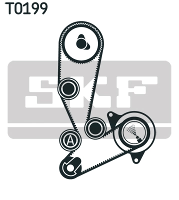 Veepump + hammasrihmakomplekt SKF VKMC 02390