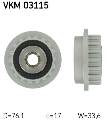 Generaatori vabakäik SKF VKM 03115