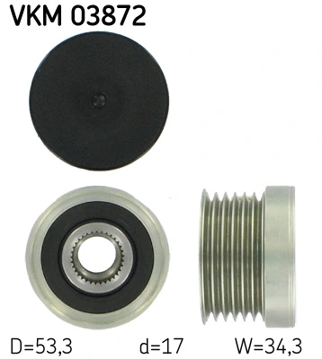 Generaatori vabakäik SKF VKM 03872