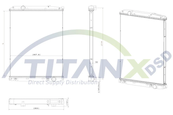 Radiaator, mootorijahutus TitanX RX119014