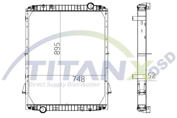 Radiaator, mootorijahutus TitanX RX159016