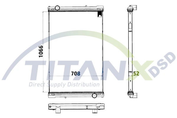 Radiaator, mootorijahutus TitanX RX609005