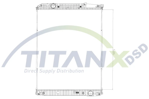 Radiaator, mootorijahutus TitanX RX609007