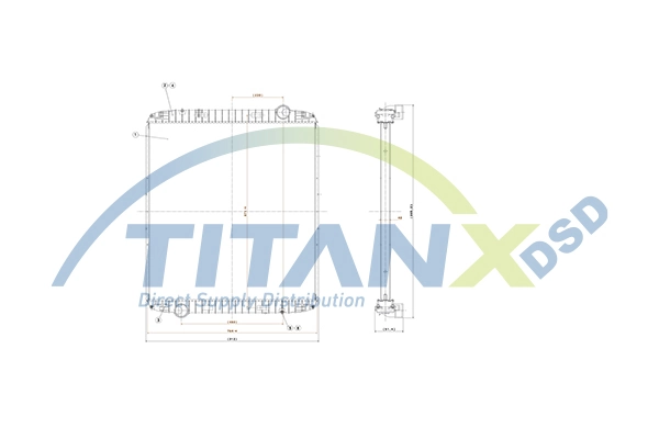 Radiaator, mootorijahutus TitanX RX159026