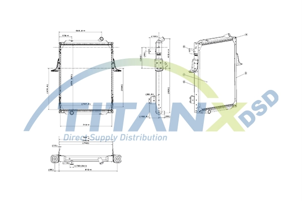 Radiaator, mootorijahutus TitanX RX169016