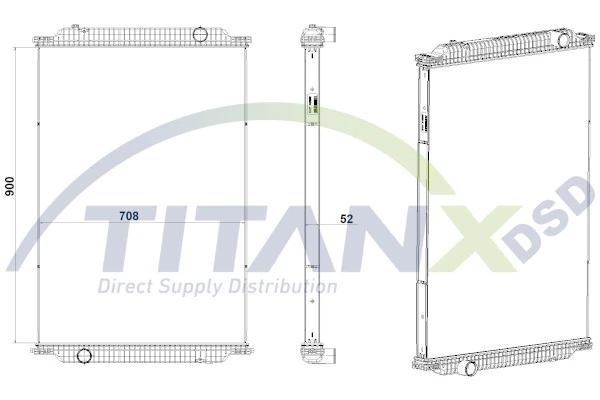 Radiaator, mootorijahutus TitanX RX609018