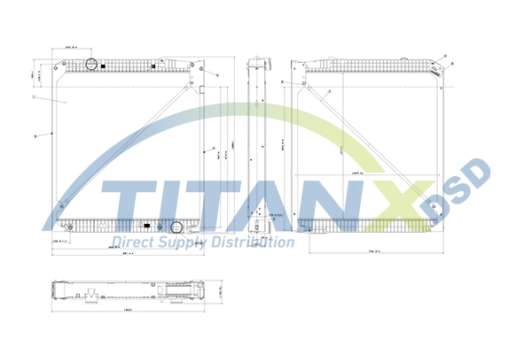 Radiaator, mootorijahutus TitanX RX119002