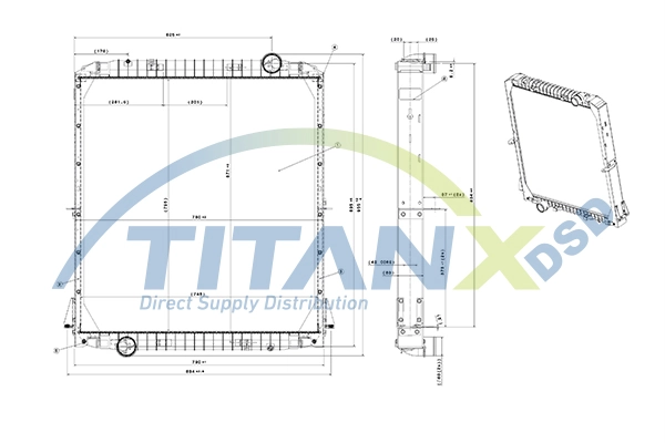 Radiaator, mootorijahutus TitanX RX159020