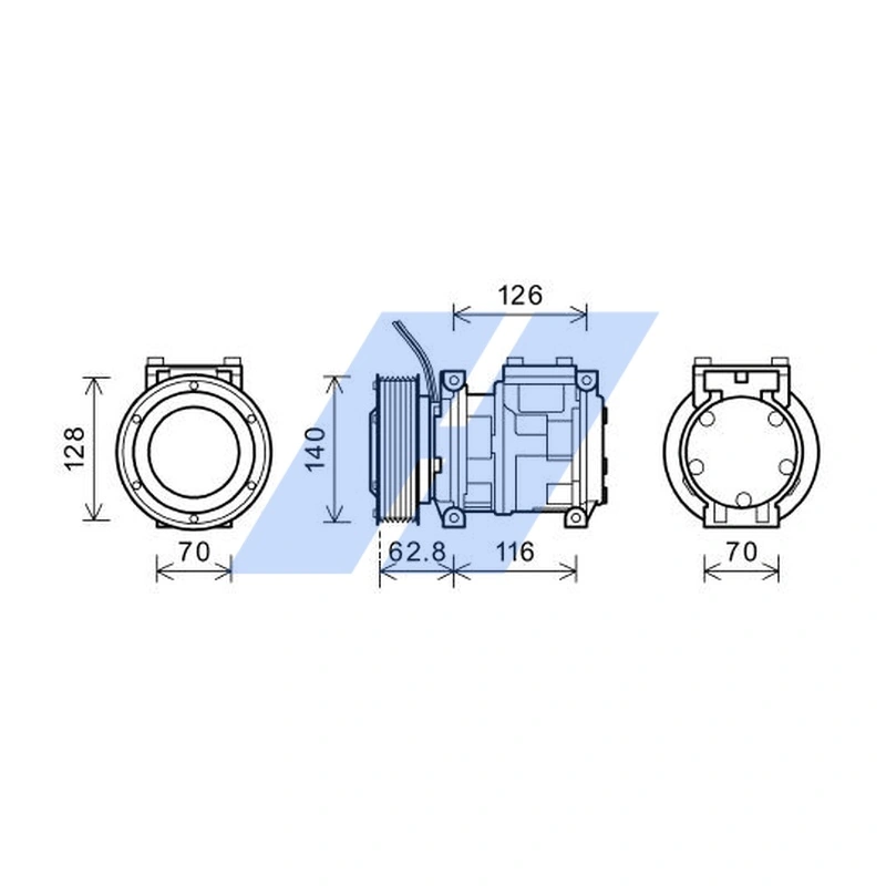 Kompressor, kliimaseade HIGHWAY AUTOMOTIVE 45119015