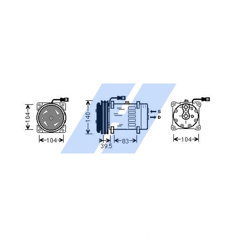 Kompressor, kliimaseade HIGHWAY AUTOMOTIVE 45130002