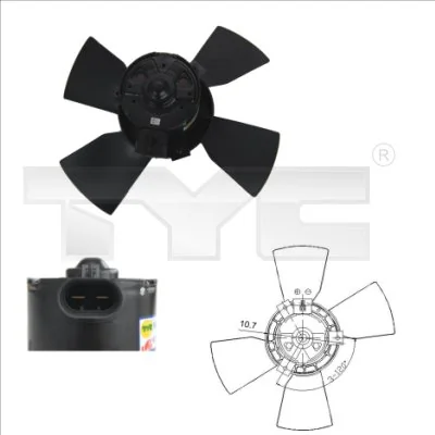 Ventilaator, mootorijahutus TYC 825-0015