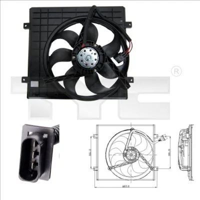 Ventilaator, mootorijahutus TYC 832-0002