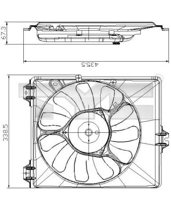 Ventilaator, mootorijahutus TYC 809-0017