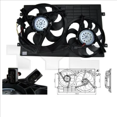 Ventilaator, mootorijahutus TYC 832-0001