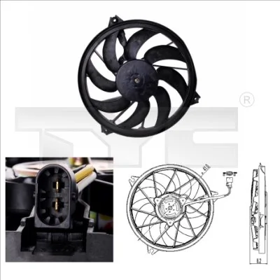Ventilaator, mootorijahutus TYC 826-0003