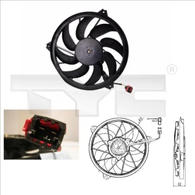 Ventilaator, mootorijahutus TYC 826-0004