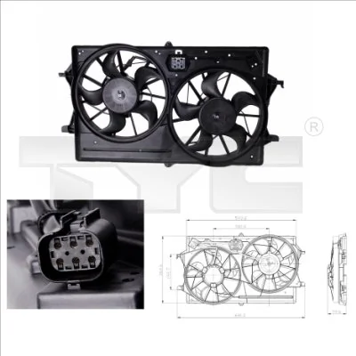 Ventilaator, mootorijahutus TYC 810-0016