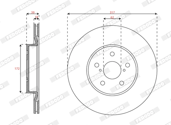 Piduriketas FERODO DDF3100C