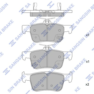 Piduriklotsi komplekt, ketaspidur Hi-Q SP4315