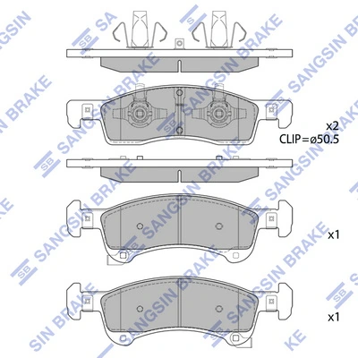Piduriklotsi komplekt, ketaspidur Hi-Q SP4386