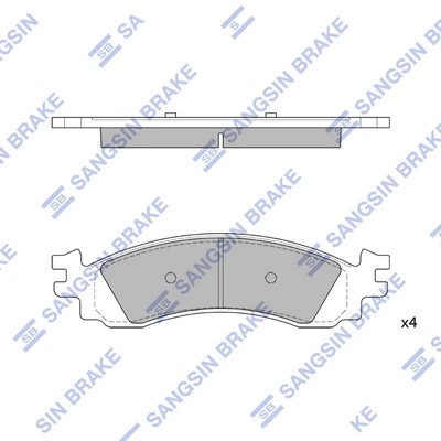 Piduriklotsi komplekt, ketaspidur Hi-Q SP1510