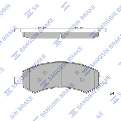 Piduriklotsi komplekt, ketaspidur Hi-Q SP1785