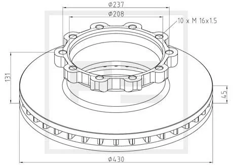 Piduriketas PE Automotive 126.100-00A