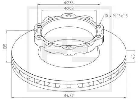 Piduriketas PE Automotive 036.122-00A