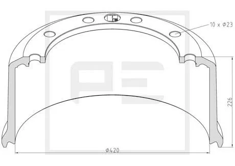 Piduritrummel PE Automotive 046.698-00A