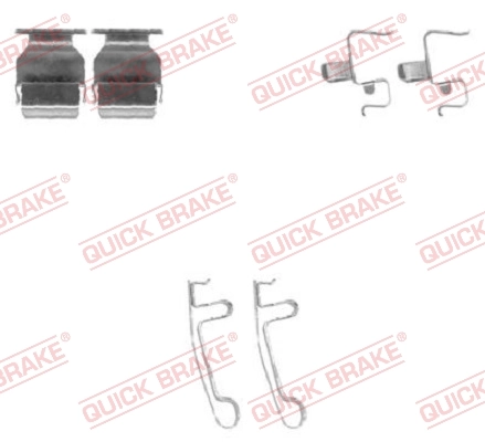 Lisakomplekt, ketaspiduriklotsid QUICK BRAKE 109-1604